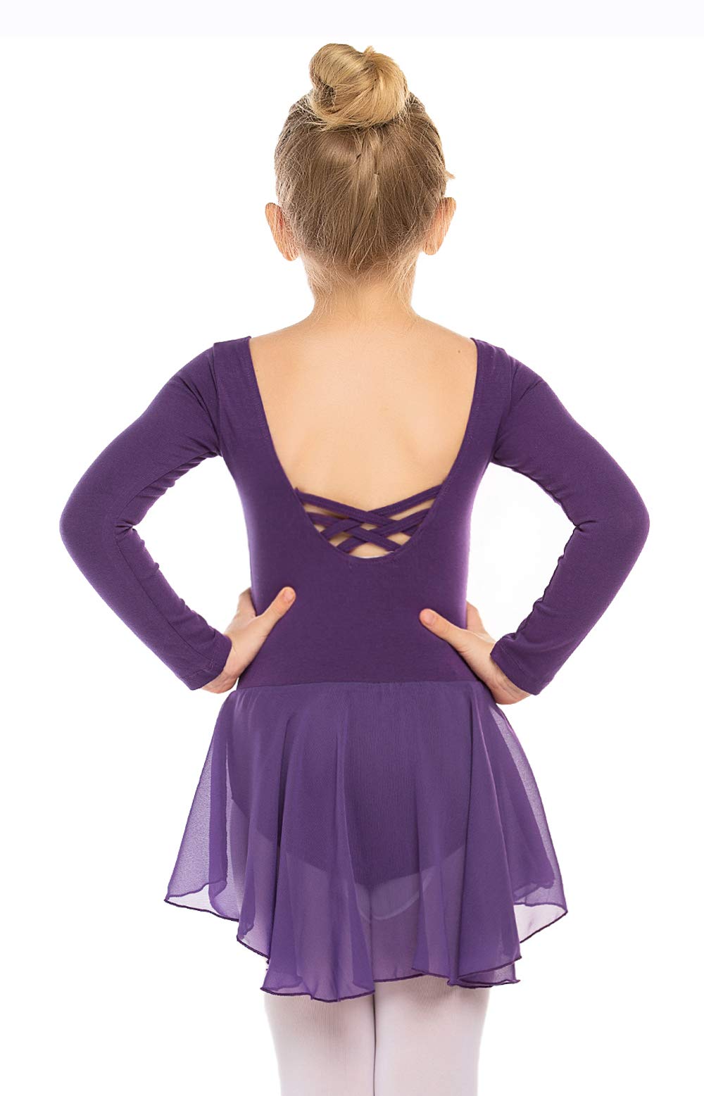 Zaclotre Girls Long Sleeve Ballet Leotard with Skirt - Classic Dance Dress for Ballet, Jazz & Performance - Perfect for Recitals, Competitions & Dance Classes