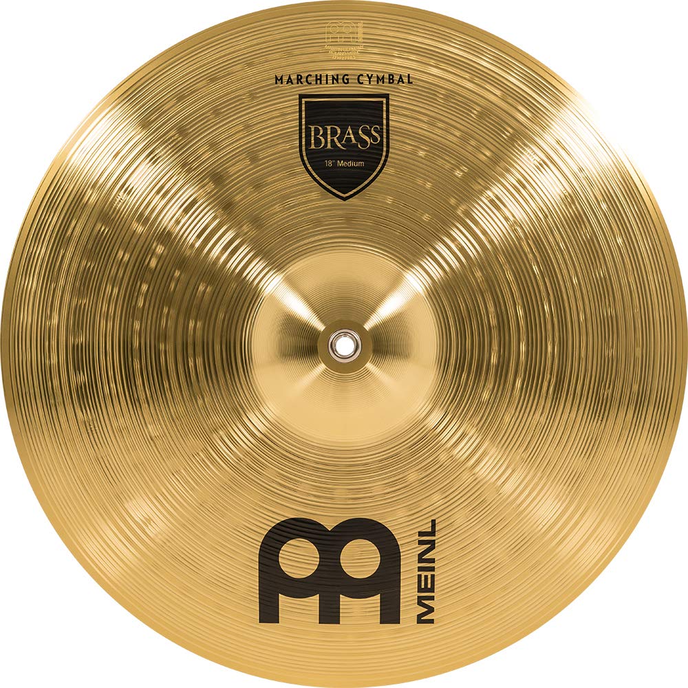 Meinl 18” Marching Cymbal Pair with Straps - Professional Brass Alloy Cymbals, Traditional Finish, Made in Germany - Perfect for Drummers, Bands & Marching Ensembles - 2-Year Warranty (MA-BR-18M)