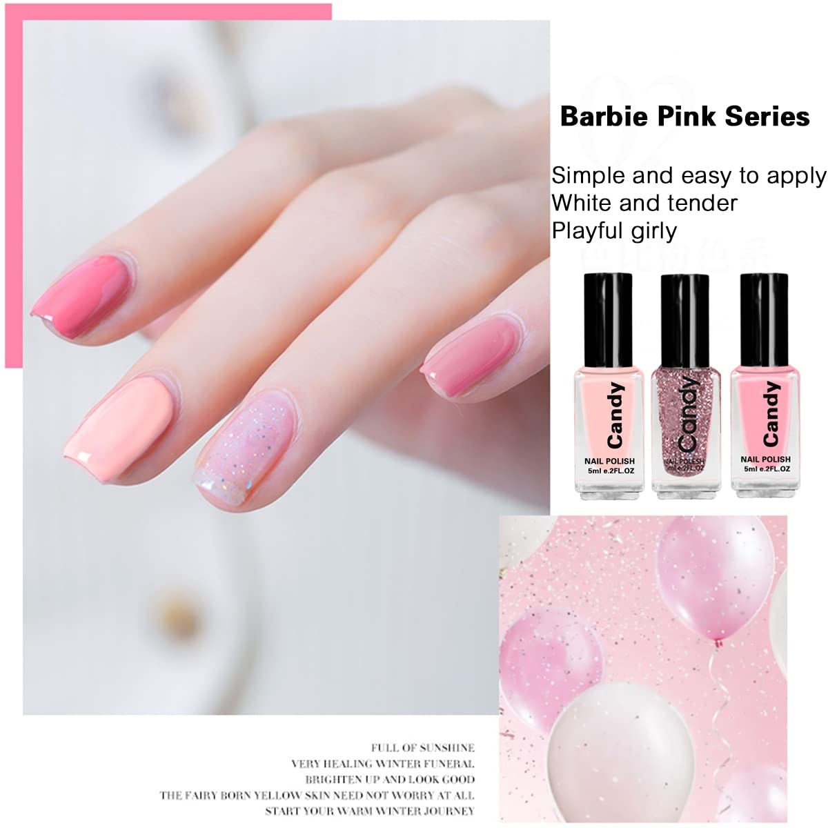 Quick Dry Nail Polish Set - Long Lasting Chip Resistant Nail Varnish for Women | Perfect for Home Manicures, Salons & Special Occasions
