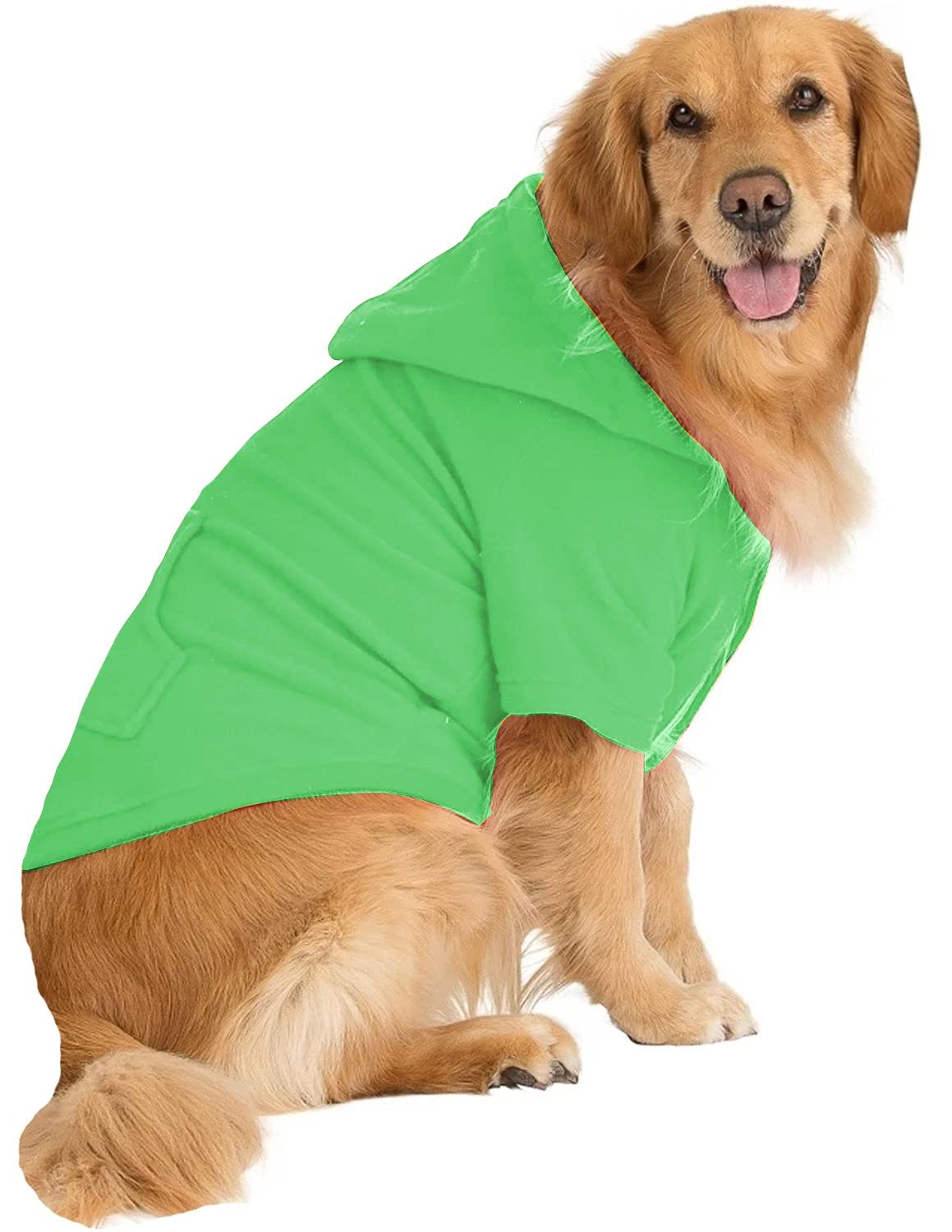 Emerald Green Fleece Hoodie Sweater for Dogs - Medium Size (Fits Up to 25 lbs) - Cozy Winter Pet Pajamas for Small to Medium Dogs - Perfect for Indoor Lounging & Outdoor Walks