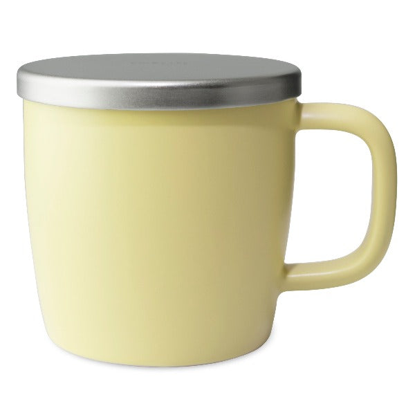 FORLIFE Small Dew Mug with Infuser & Lid - 11oz Ceramic Tea Cup with Strainer - Perfect for Loose Leaf Tea, Herbal Infusions & Hot Beverages at Home or Office