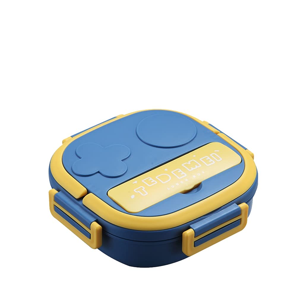 Yeahii Kids 304 Stainless Steel Lunch Box - Cartoon Robot Design Leakproof Bento Box for School, Picnic & Travel | 3 Compartment Food Storage Container for Snacks, Fruits & Salad Organization