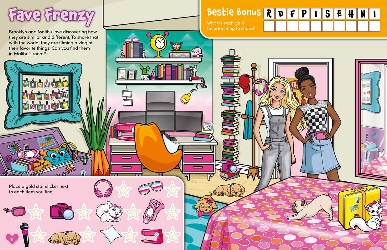 Barbie Dreamhouse Sticker Book for Kids - Fun DIY Activity with 100+ Stickers for Creative Play, Birthday Gifts & Party Favors | Perfect for Home, Travel & Classroom Activities