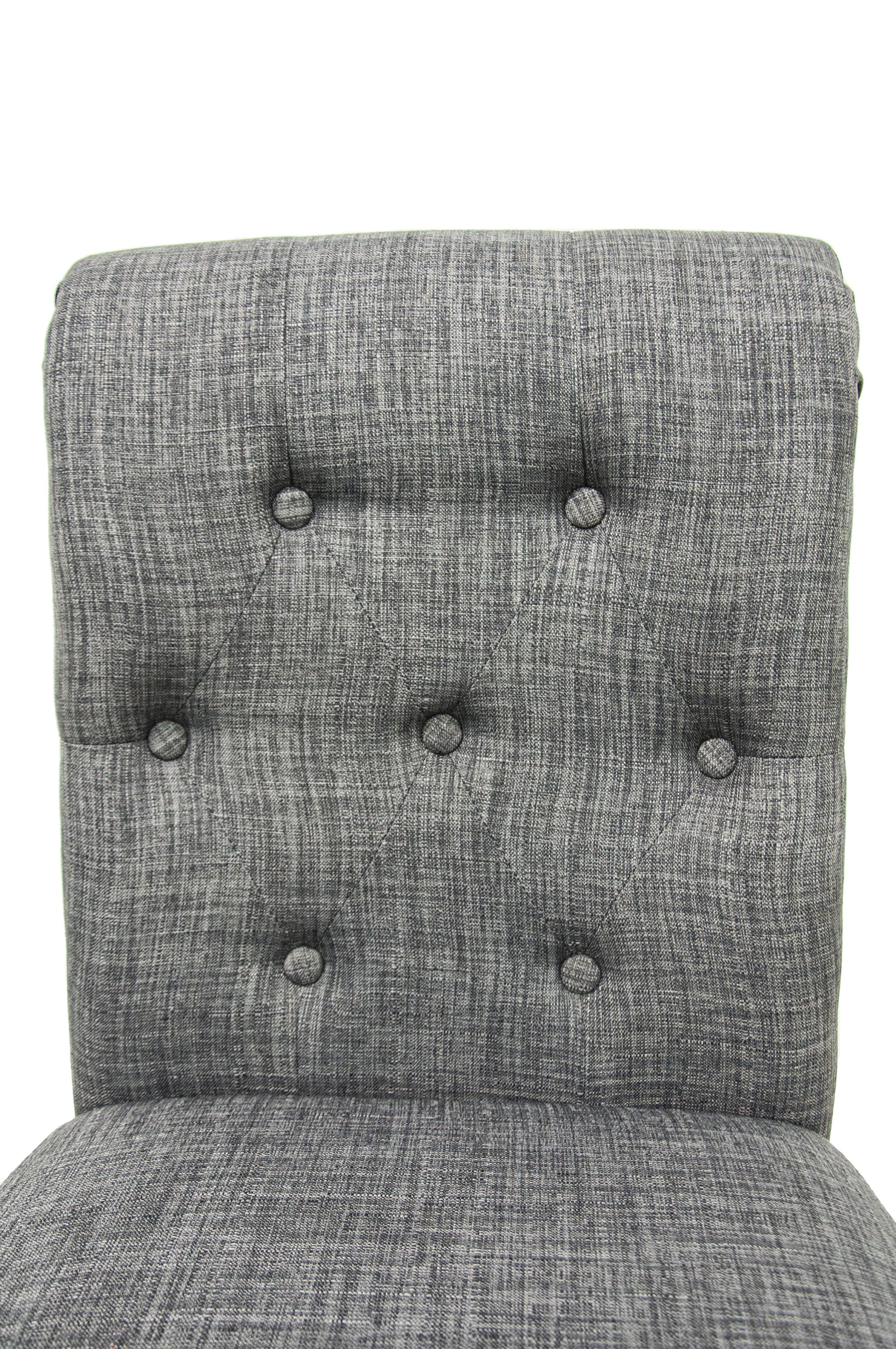 Set of 2 Charcoal Fabric Counter Height Dining Chairs with Plush Cushion & Tufted Back - Modern Kitchen Bar Stools for Breakfast Nook, Dining Room, and Small Space