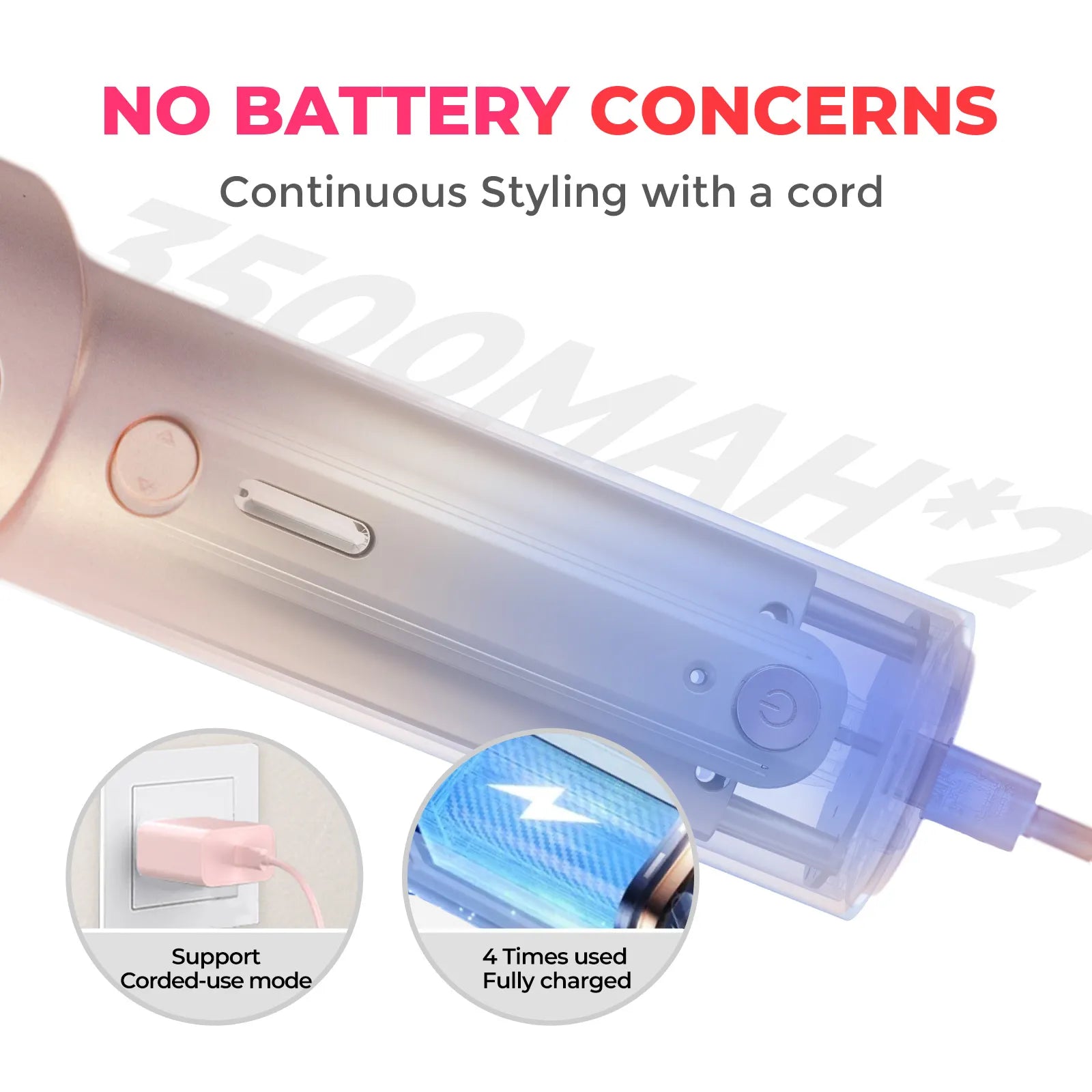 Tymo Curlgo Eco - Professional Hair Curling Iron for Salon-Quality Styling | Perfect for Home Use, Travel & Special Occasions