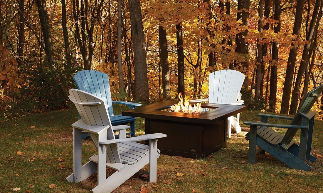 Napoleon St. Tropez Square Patio Flame Table - Outdoor Propane Fire Pit Table for Deck, Backyard, and Garden - Perfect for Entertaining and Relaxing