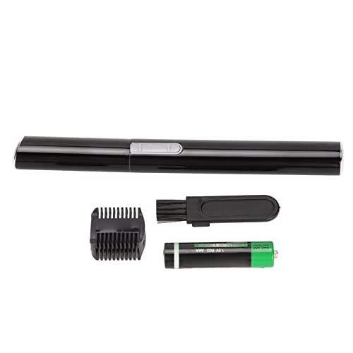 Electric Eyebrow Trimmer for Women & Men - Rechargeable Eyebrow Shaper with 2 Comb Sizes, Painless Hair Removal for Eyebrows & Underarms - Washable & Skin-Friendly Design for Home & Travel Use (Black)