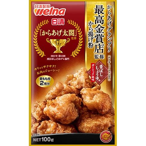 Nisshin Karaage Japanese Fried Chicken Flour - Soy Sauce & Garlic Seasoning (100g) | Perfect for Homemade Japanese Fried Chicken & Asian Cuisine