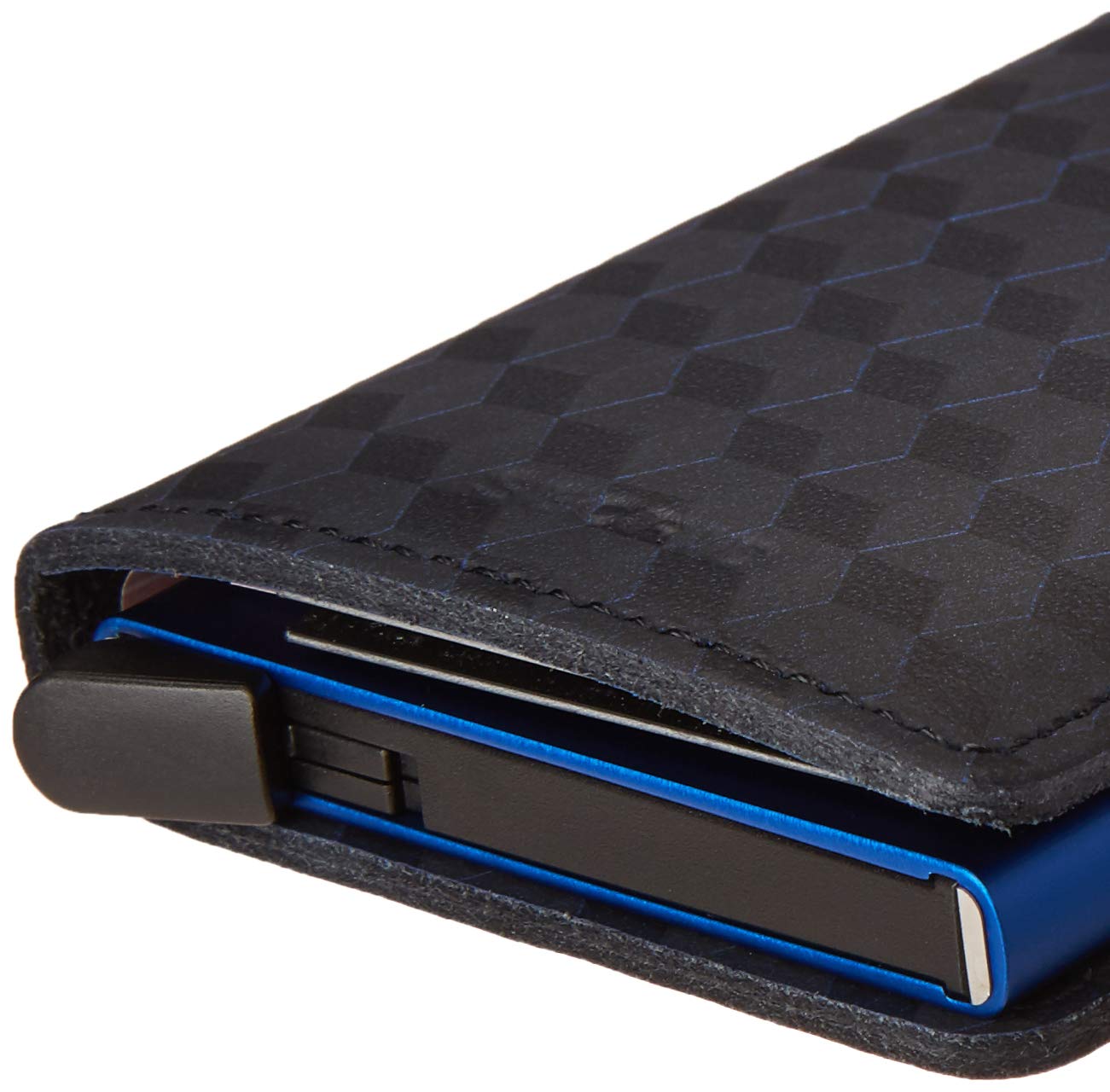 SECRID Slim Wallet for Men - RFID Blocking Leather Minimalist Wallet with Money Clip | Optical Black | Perfect for Travel, Business & Everyday Carry