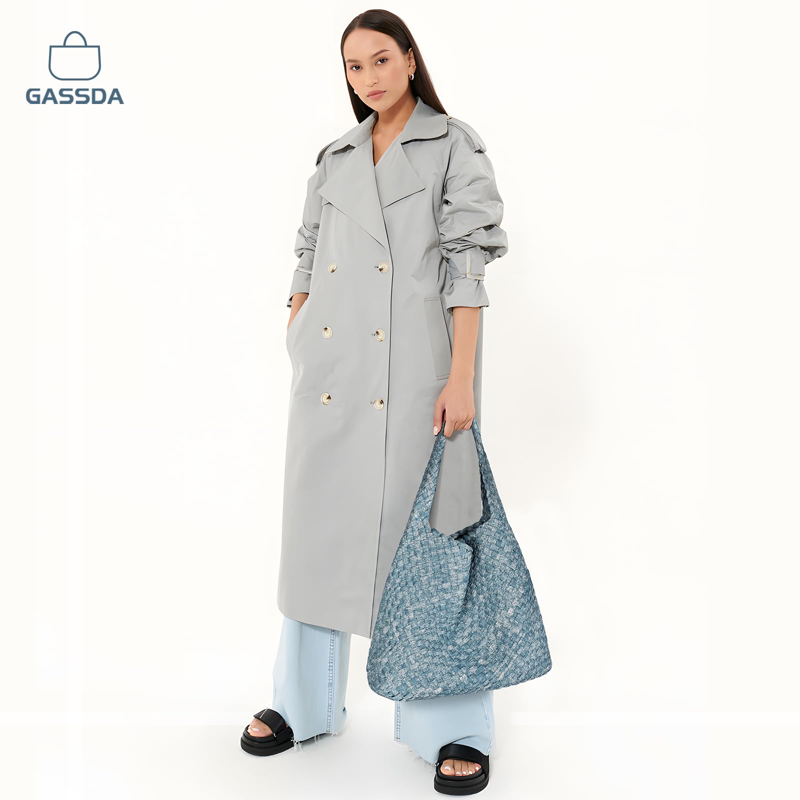 Eco-Friendly Woven Vegan Leather Tote Bag for Women - Stylish Shoulder & Top-Handle Purse - Perfect for Work, Travel & Shopping