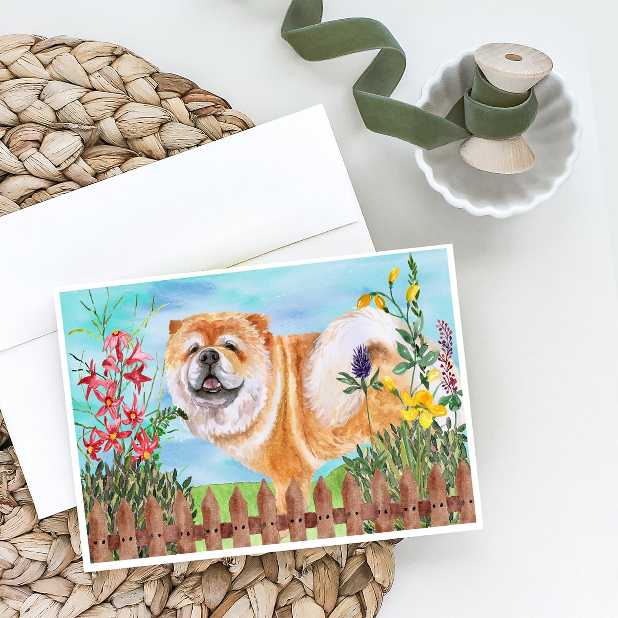 Caroline's Treasures CK1257GCA7P Cane Corso Dog Themed Spring Greeting Cards - Pack of 8 Blank A7 Size (5x7 inch) Note Cards with Envelopes - Perfect for Birthday Wishes, Thank You Notes & Seasonal Greetings