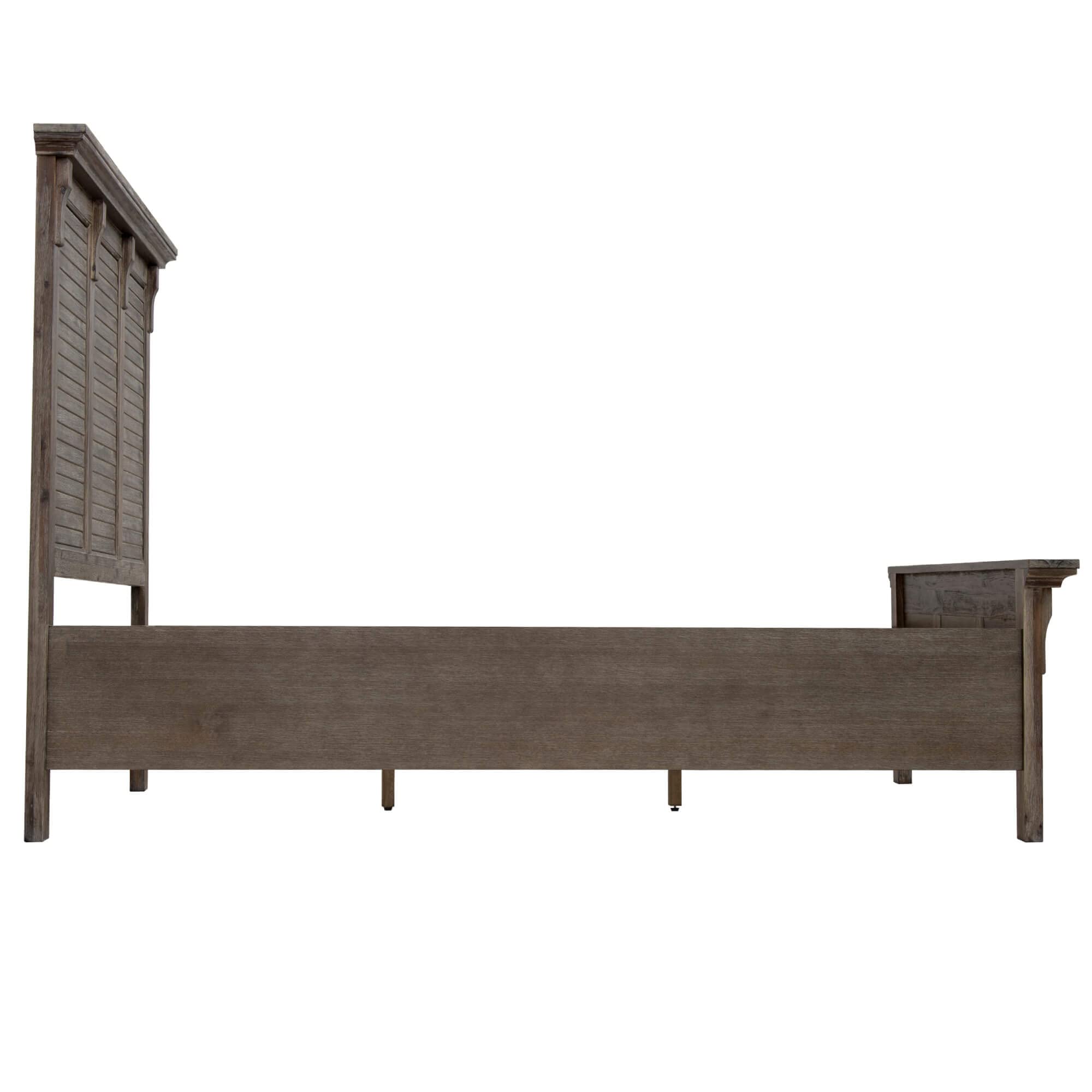 Sunset Trading Solstice Grey King Bed - Weathered Gray and Brown Wooden Bed Frame for Master Bedroom | Perfect for Modern Farmhouse & Coastal Home Decor