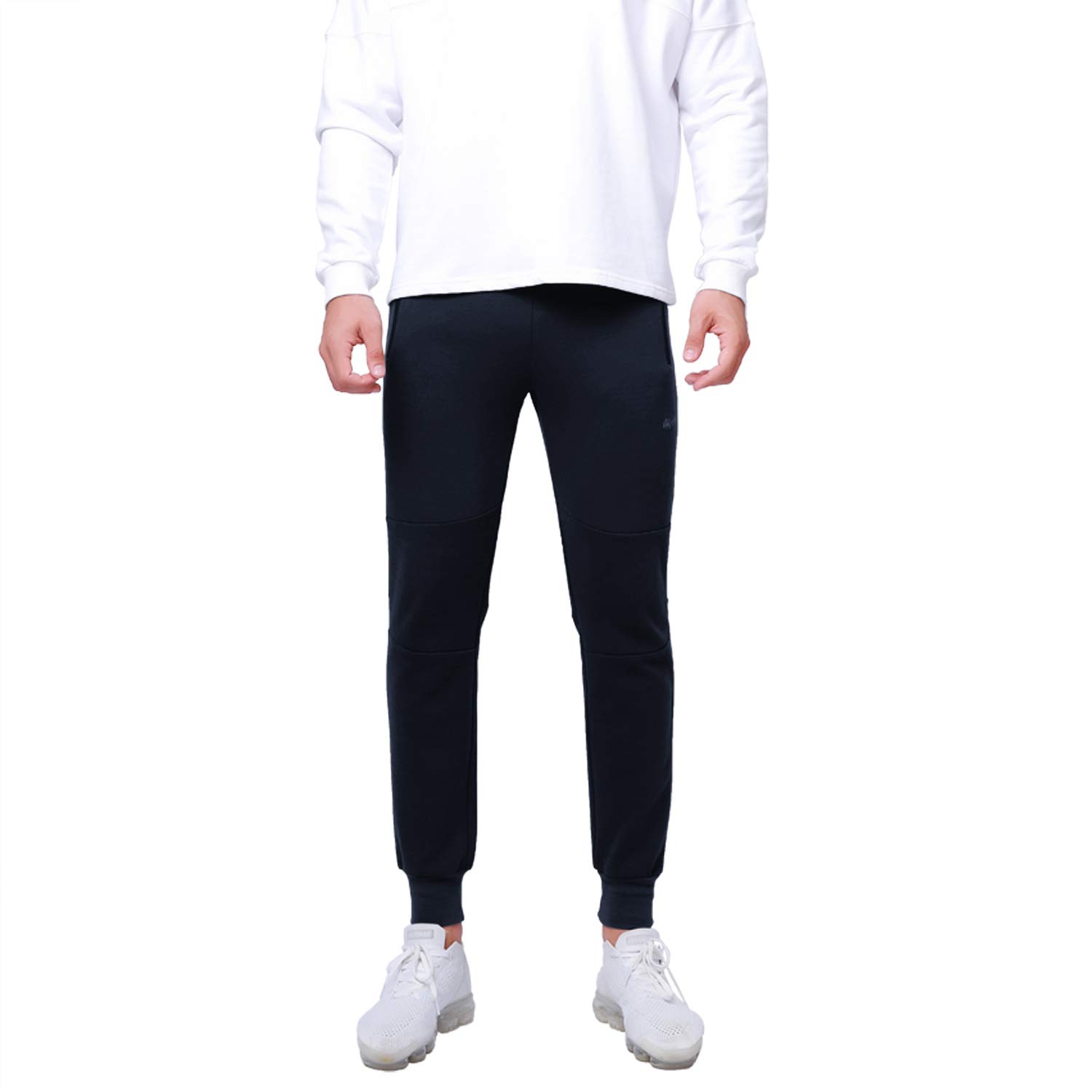 Hirdou Men's Jogger Pants - Lightweight Slim Fit Athletic Pants with Zipper Pockets for Gym Training, Running & Casual Wear | Breathable Workout Pants for Men's Fitness & Active Lifestyle