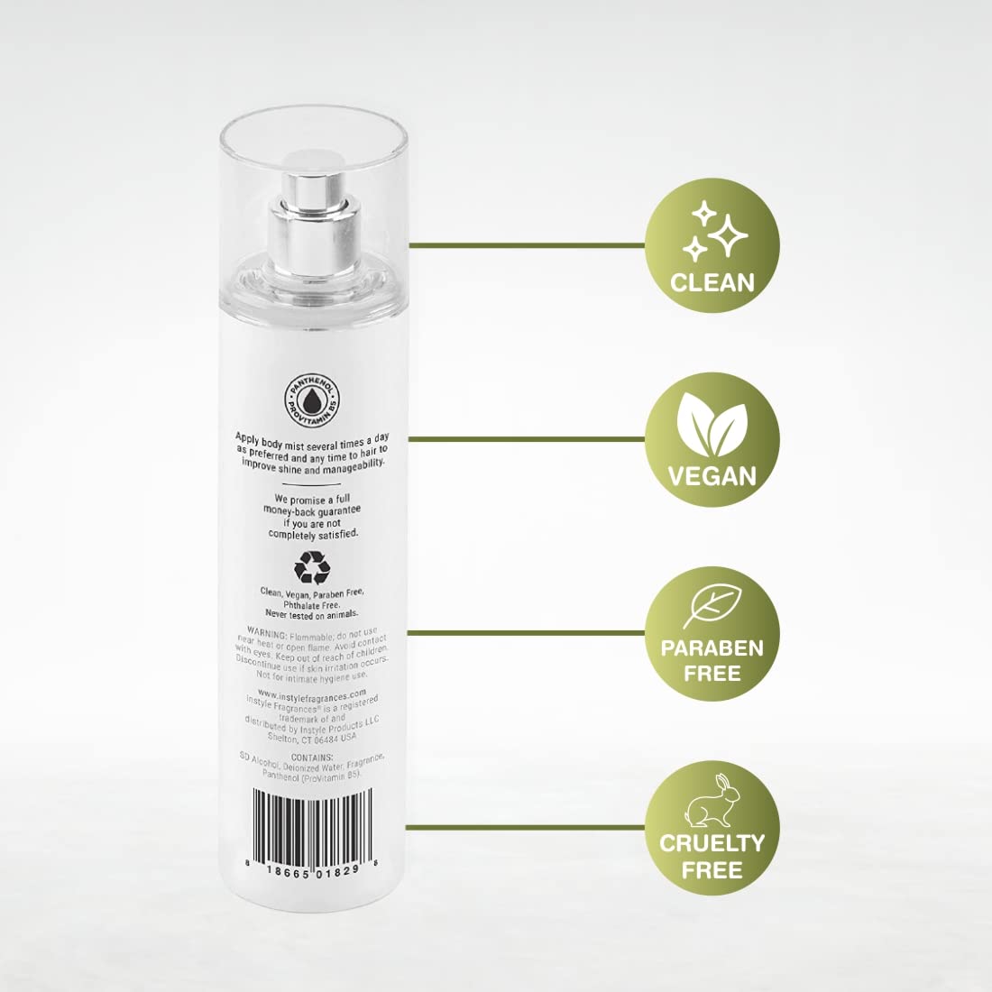 Instyle Fragrances Wild Melon Body & Hair Mist - 8oz Vegan Panthenol Spray | Clean, Paraben & Phthalate Free | Refreshing Summer Scent for Women, Gym & Travel