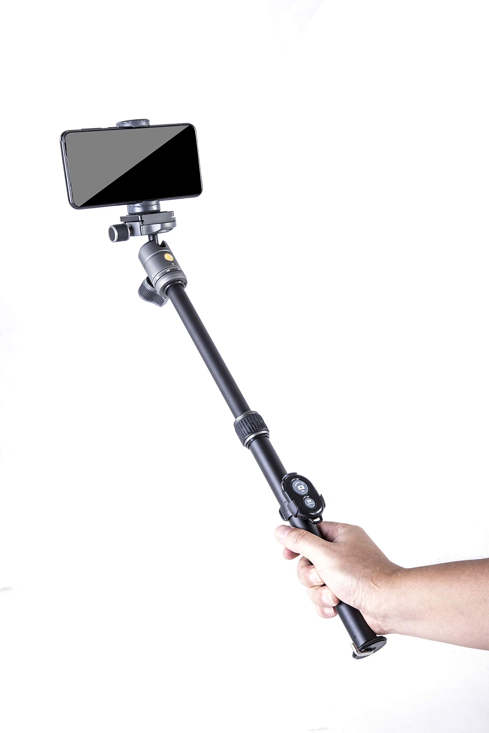 Vanguard VEO3GO204CB Carbon Fiber Travel Tripod - Compact & Lightweight with Ball Head, Monopod, Smartphone Holder & Bluetooth Remote for Photography, Vlogging & Outdoor Adventures