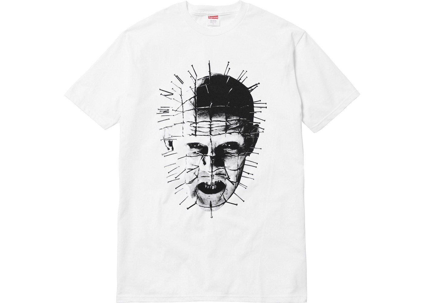 Supreme Hellraiser Pinhead T-Shirt - White Cotton Tee for Horror Fans | Perfect for Halloween & Movie Nights