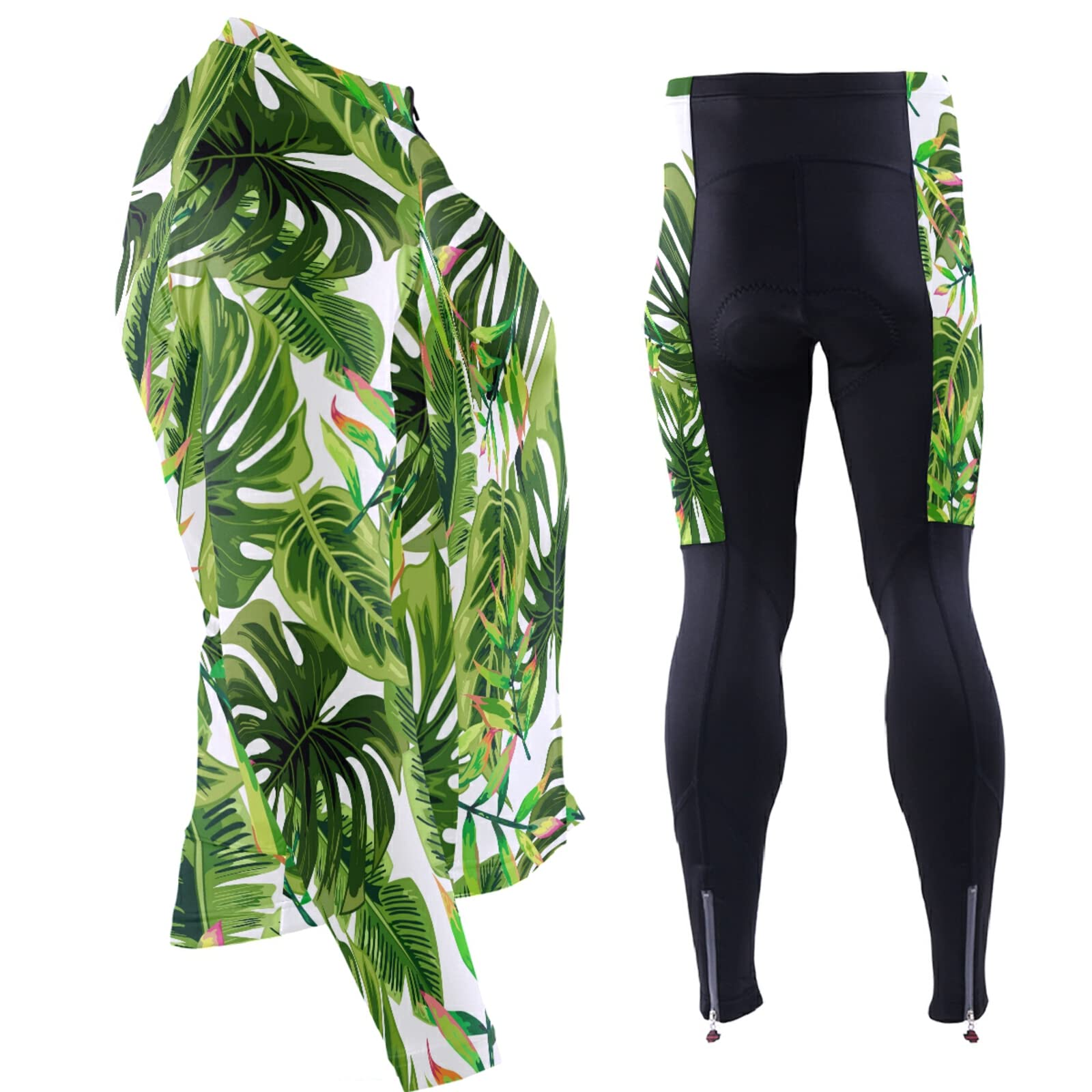 Men's Cycling Jersey & Padded Pants Set - Long Sleeve Performance Outfit with Jacket (Sizes S-2XL) for Road Biking & Mountain Cycling