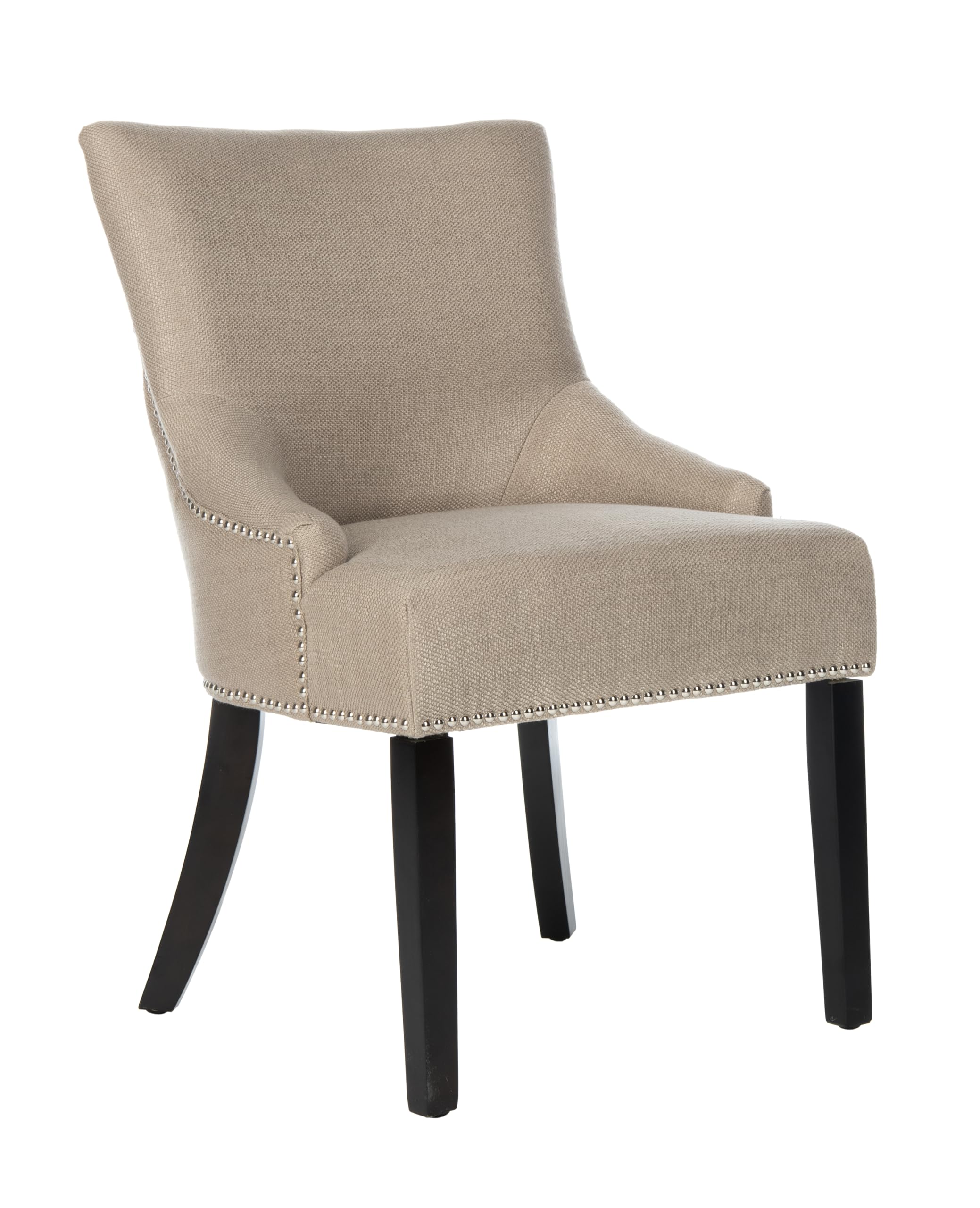 Safavieh Mercer Collection Christine Beige Viscose Nailhead Dining Chairs (Set of 2) - Elegant Modern Dining Room Chairs for Kitchen, Breakfast Nook, and Formal Dining Areas