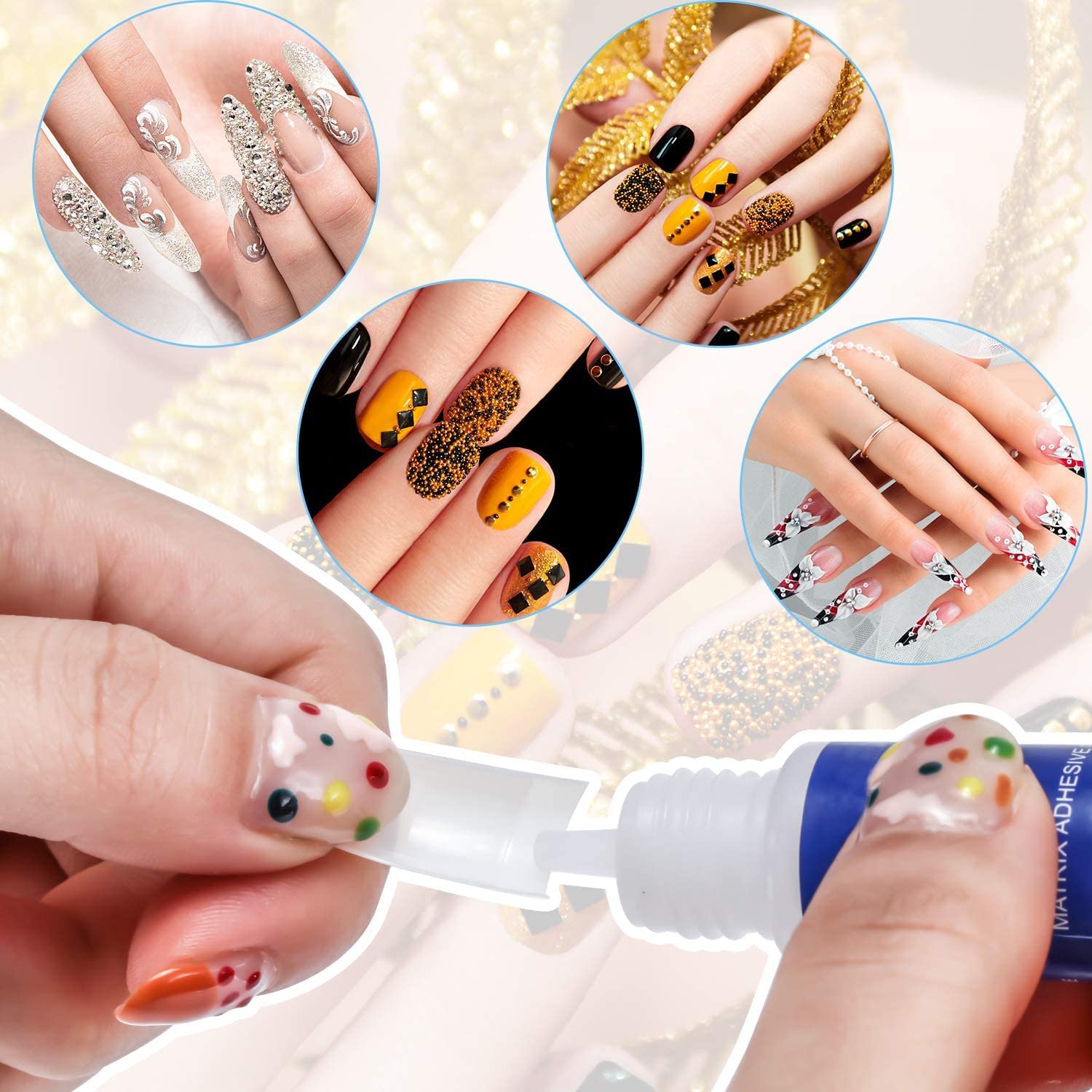 Professional Nail Glue for Women - Strong & Long-Lasting Nail Adhesive - Perfect for Acrylic Nails, Press On Nails & Nail Art - Colors Cosmetics