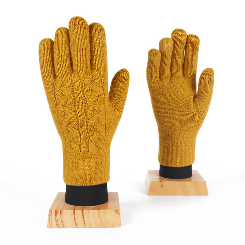 Warm Fleece Touch Screen Knitted Gloves for Winter - Soft Thermal Texting Gloves for Smartphones - Perfect for Outdoor Activities, Running, Hiking & Commuting