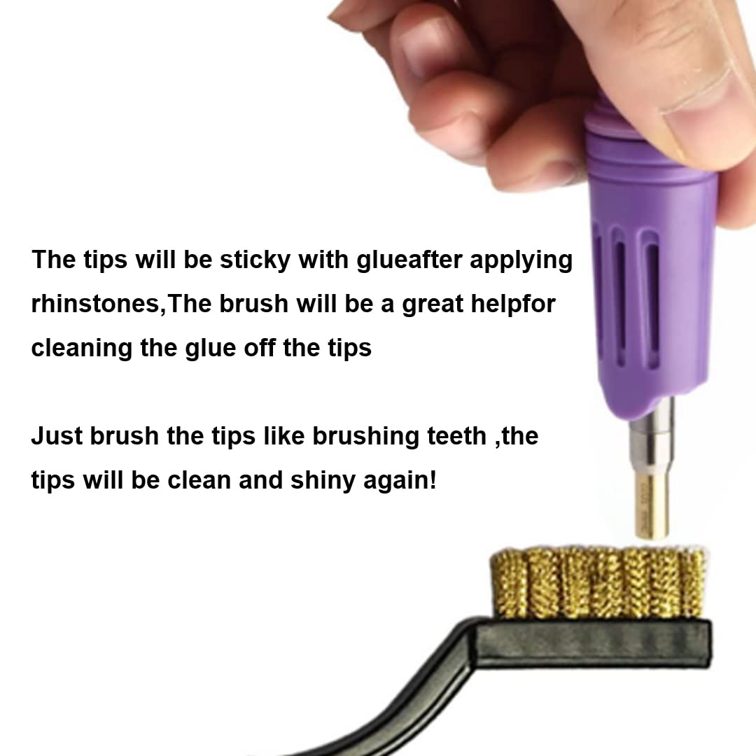 Professional 7-in-1 Hotfix Rhinestone Applicator Kit with 7 Size Tips & Stand - DIY Iron-on Crystal Gem Tool for Clothing, Shoes, Bags & Crafts (Purple)