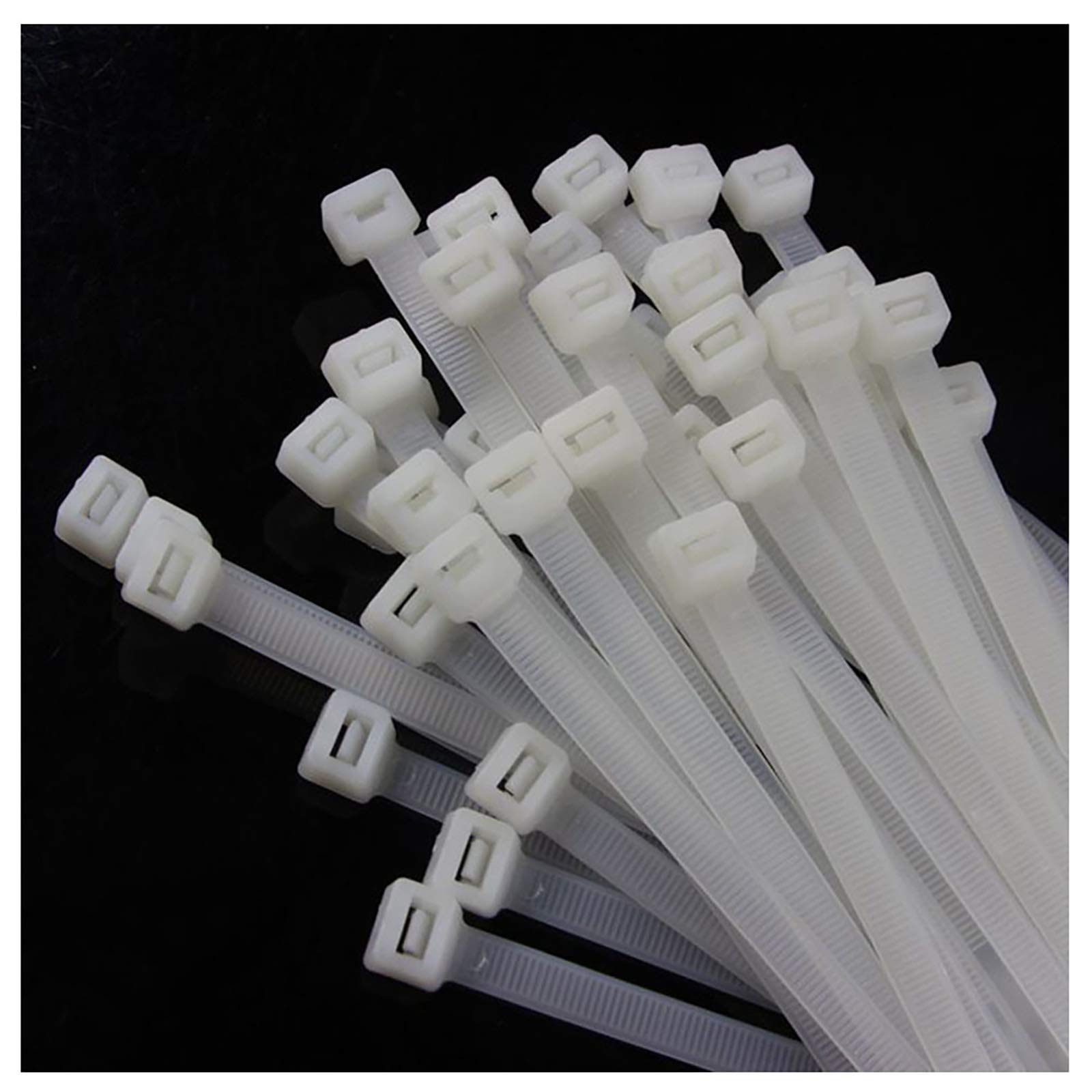 16 Inch Heavy Duty Nylon Zip Ties - 100 Pack with 70 lbs Tensile Strength, Self-Locking White Cable Ties for Home Organization, Wire Management & Outdoor Use
