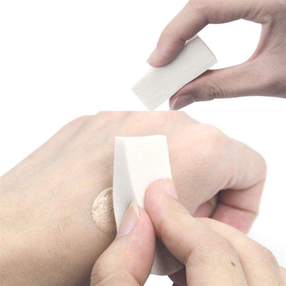 40 Pieces White Triangle Makeup Wedges - Soft Cosmetic Sponges for Foundation & Blending | Perfect for Flawless Makeup Application & Travel Beauty Kit