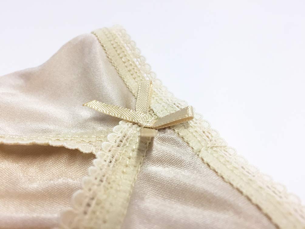SilRiver Women's 100% Pure Silk High Cut Bikini Panties - Breathable Underwear for Sensitive Skin, Quick-Dry & Travel-Friendly - Perfect for Daily Wear, Yoga, and Vacation