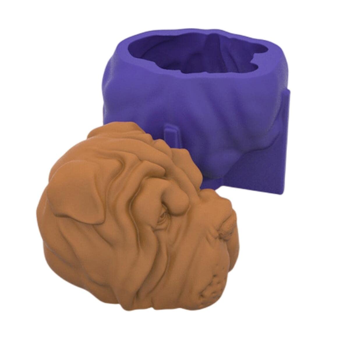 3D Silicone Dog Molds for Candle, Soap, Fondant, Chocolate, and Resin - Pug & Teddy Bear Baking Molds for DIY Cake Decorating, Home Crafts, and Party Treats