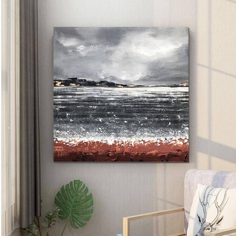 Large Abstract Acrylic Paintings for Bedroom & Living Room Wall Decor - Hand Painted Modern Art for Home & Office Interior Design