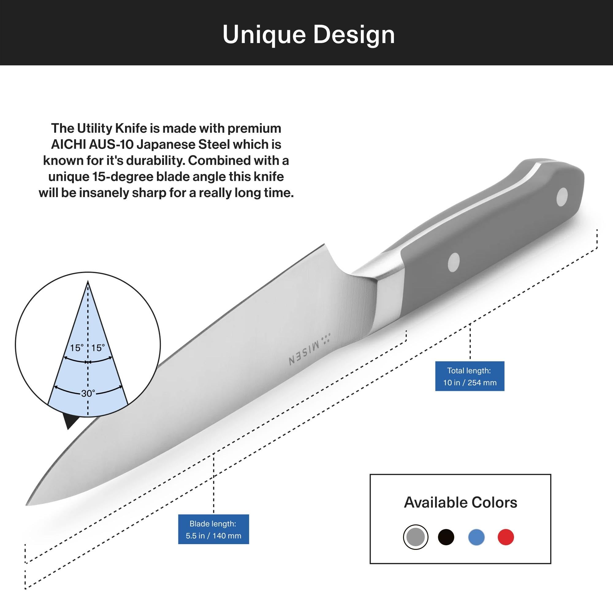 Misen Ultimate 6.8 Inch Chef's Knife - Professional Japanese Stainless Steel Kitchen Knife with High Carbon German-Japanese Hybrid Blade - Perfect for Slicing, Dicing & Food Prep - Ideal for Home Chefs & Culinary Enthusiasts