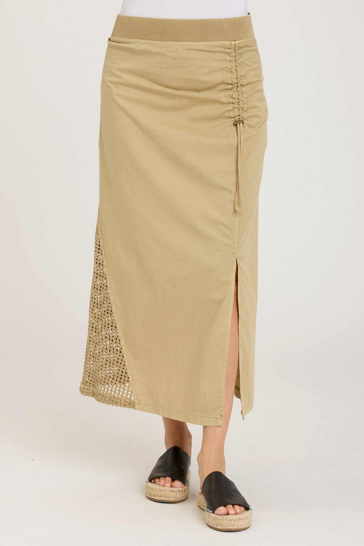 Rorelle Women's Linwood Sands Pigment Skirt - Flowy A-Line Midi Skirt for Casual Wear, Office & Summer Outfits