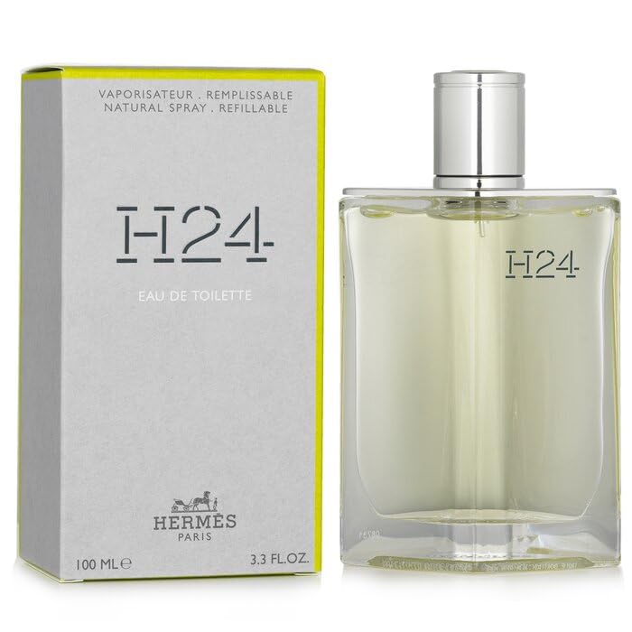Hermes H24 Eau De Toilette Spray for Men - 3.3 oz Refillable Cologne | Fresh Woody Scent for Day & Night Wear, Office & Special Occasions