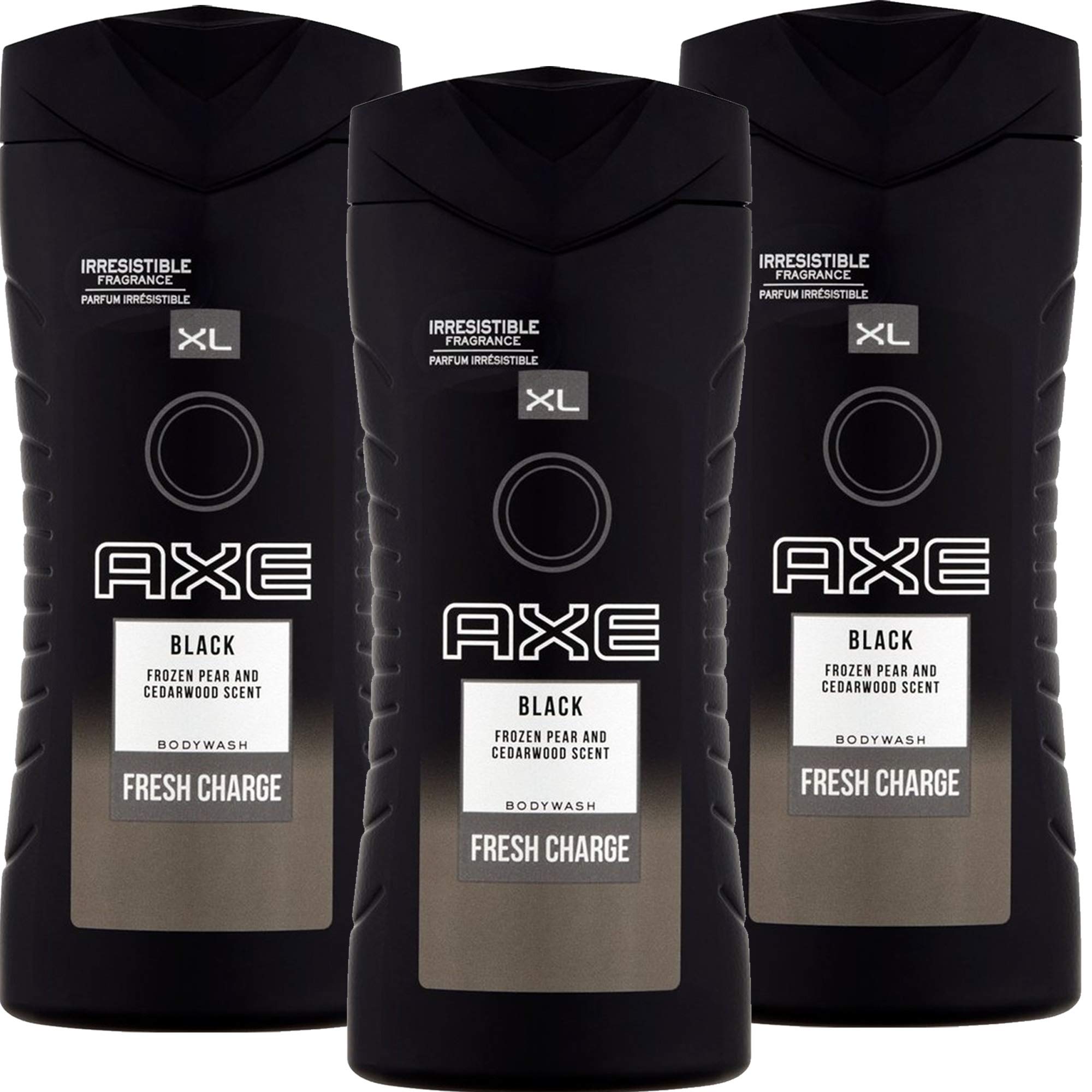 AXE Body Wash for Men - Black Frozen Pear & Cedarwood Scent, 13.52 fl oz | Refreshing Shower Gel for Daily Use, Gym & Post-Workout