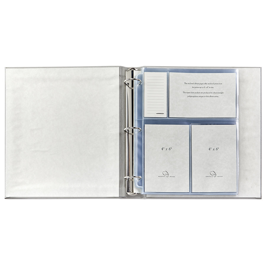 Large 3 Ring Clear Pocket Photo Album - Acid Free Archival Scrapbook for School Projects, Family Photos & Memory Keeping (Holds 4x6, 5x7 Pictures)