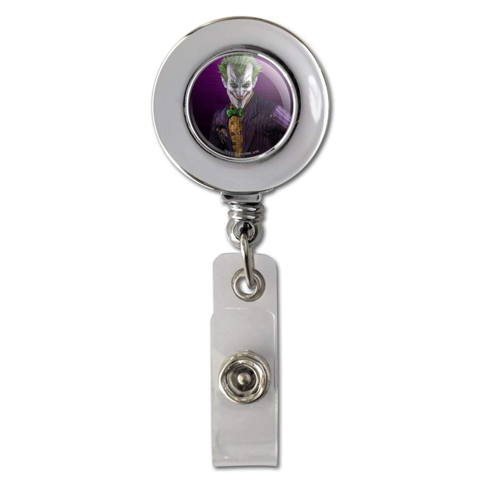 Batman Joker ID Badge Holder - Retractable Clip for Work & Cosplay