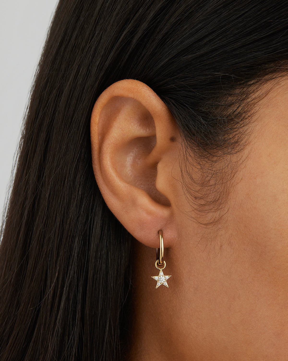 9k Solid Gold Estelle Lab-Grown Diamond Hoop Earrings for Women - Elegant Everyday & Special Occasion Jewelry Gift