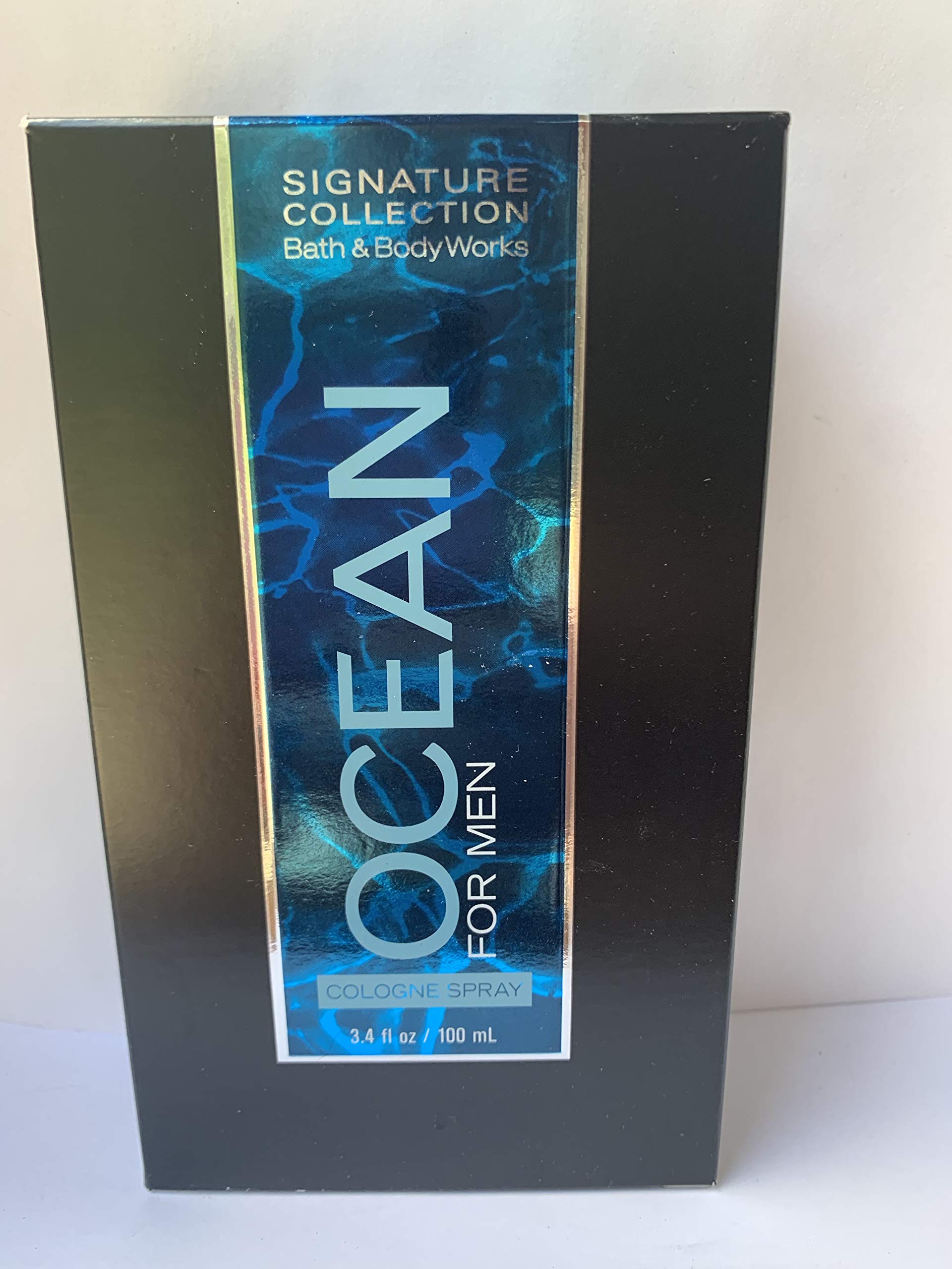 Bath & Body Works Ocean Cologne Spray for Men - 3.4 oz Fresh Aquatic Scent, Original Rectangle Box - Perfect for Daily Wear, Date Nights & Gifts