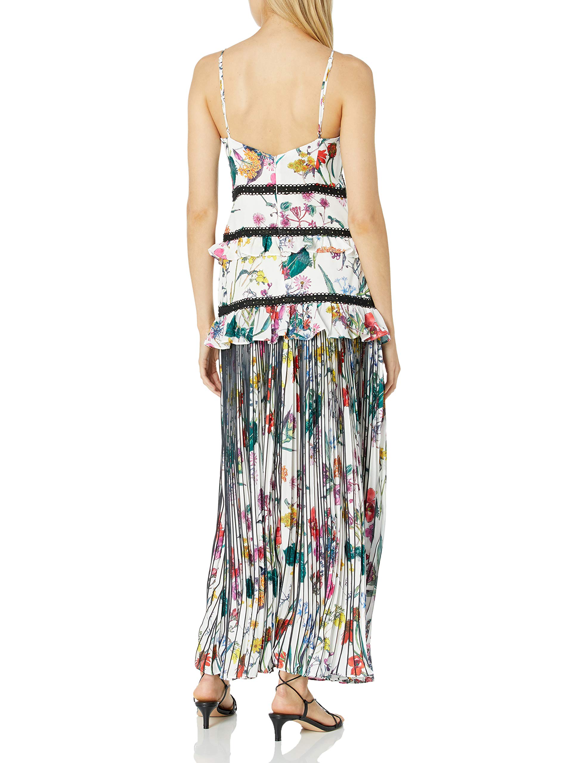 Elliatt Women's Paradox V-Neck Pleated Maxi Dress - Elegant Flowy Long Dress for Summer, Beach, Wedding & Special Occasions