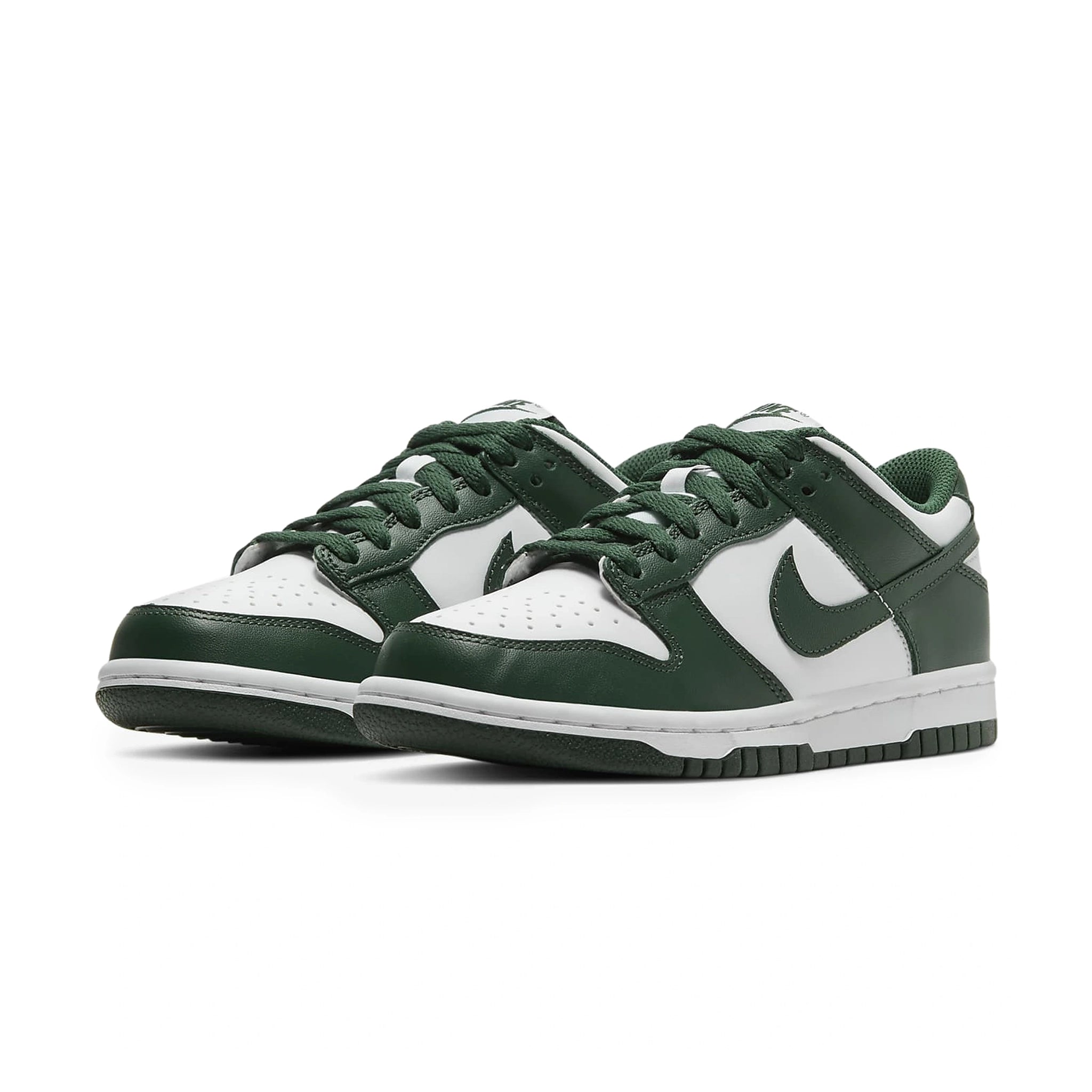 Nike Dunk Low Spartan Green Sneakers (2021) - GS Size - Comfortable Casual Shoes for Women & Girls - Perfect for School, Sports & Streetwear Fashion