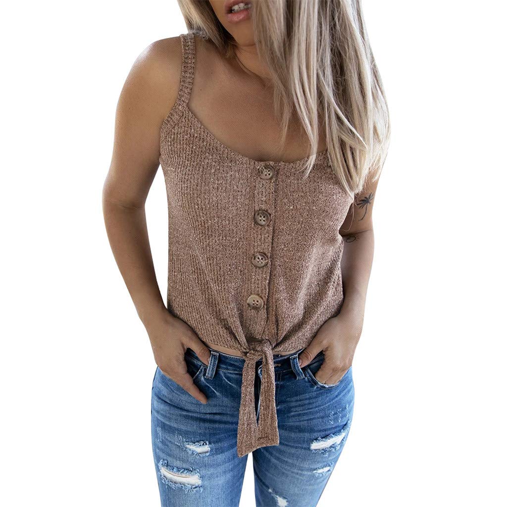 Women's Summer Knit Vest Sleeveless Blouse - Breathable Casual Tank Top for Women - Perfect for Beach, Travel & Everyday Wear