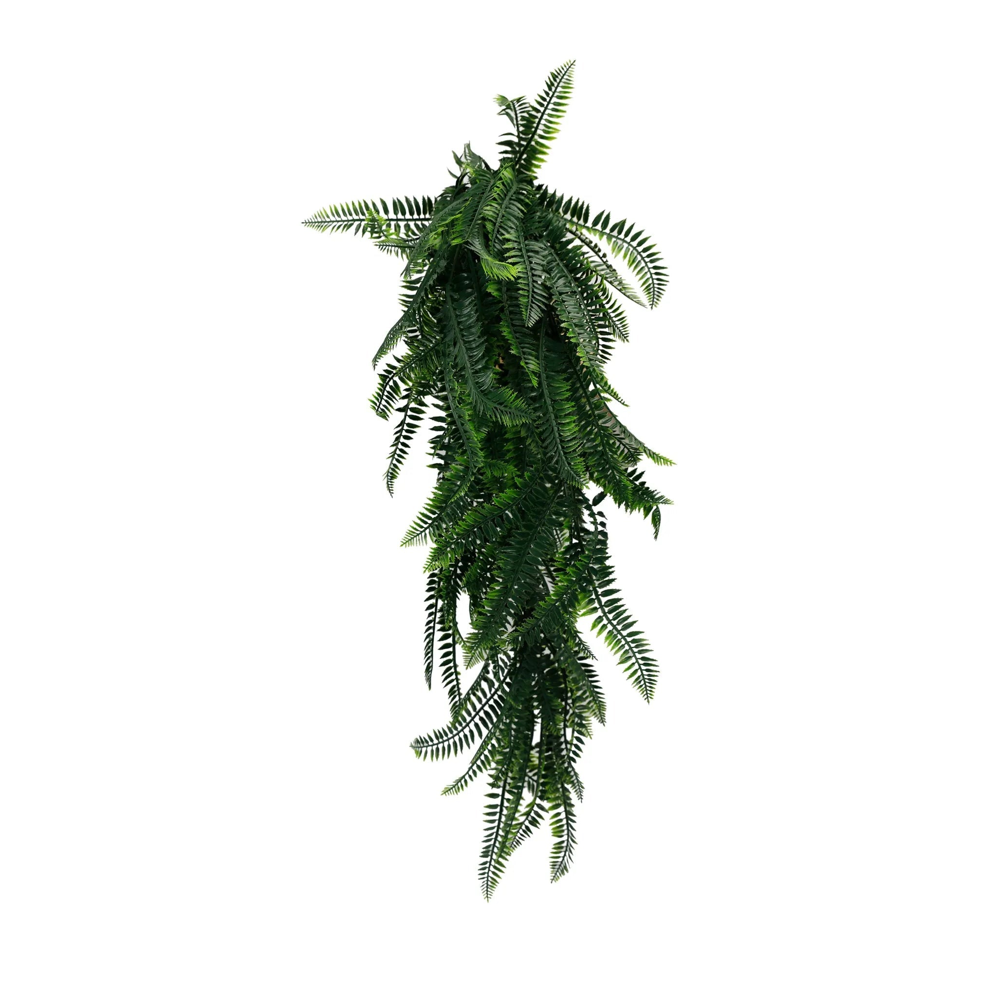 UV Resistant & Fire Rated Artificial Hanging Boston Fern Garland - 27cm x 84cm - Perfect for Indoor/Outdoor Decor, Wedding Centerpieces & Home Styling