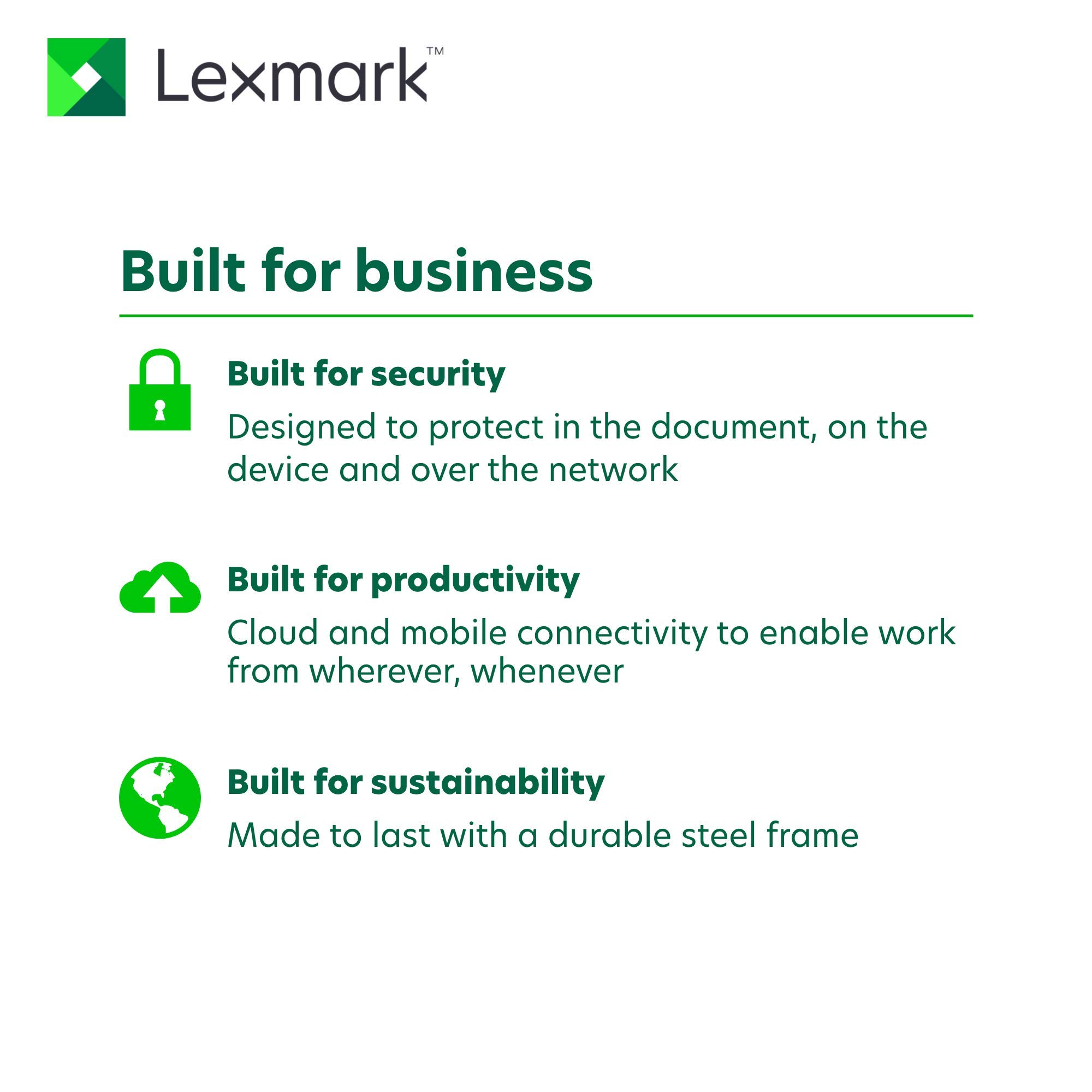Lexmark MC3326adwe Wireless Color Laser Printer - Print, Copy, Scan, Fax | 26ppm Speed | Duplex Printing | Advanced Security | Ideal for Home Office & Small Business Productivity