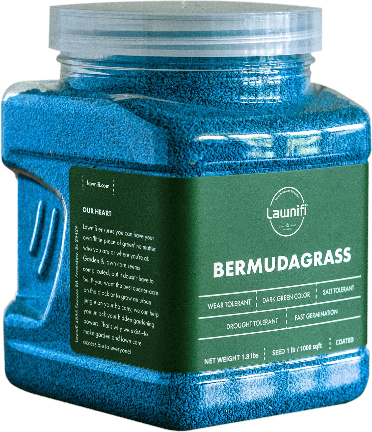 Premium Lawnifi Santee Centipede Grass Seeds for Lush Green Lawn - 2 lbs Bag Covers 4,000 Sq Ft | Fast-Growing, Drought-Resistant Grass Seed for Southern Lawns, Golf Courses & Landscaping