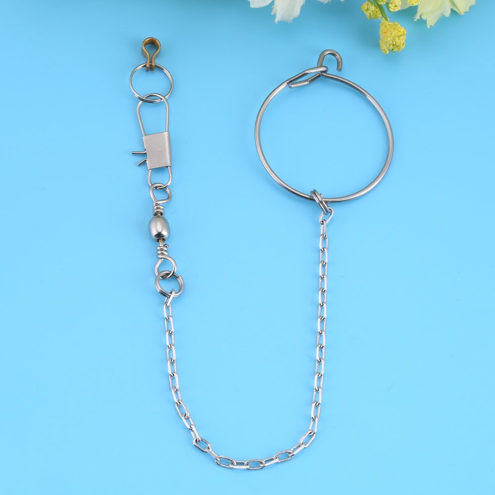 Stainless Steel Parrot Foot Ring & Anklet Chain - Adjustable Bird Leash for Cockatiels, Sun Conures & Pet Birds - Safe & Durable Bird Stand Accessory for Training, Playtime & Outdoor Activities