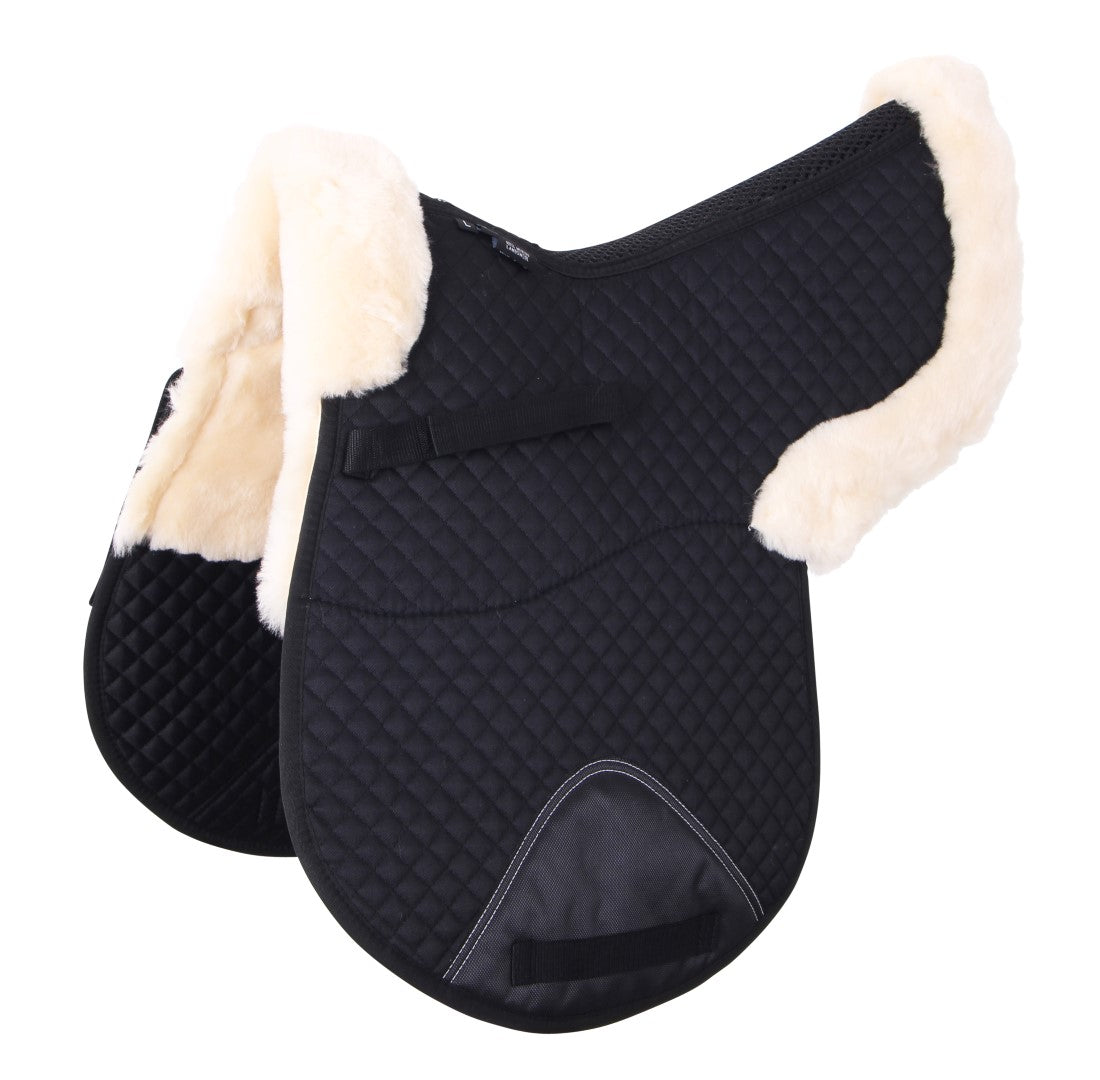 Premium Cavallino GP Shaped Lambswool Saddle Pad - Breathable & Comfortable Equestrian Saddlecloth for Dressage & Show Jumping - Perfect for Training & Competitions
