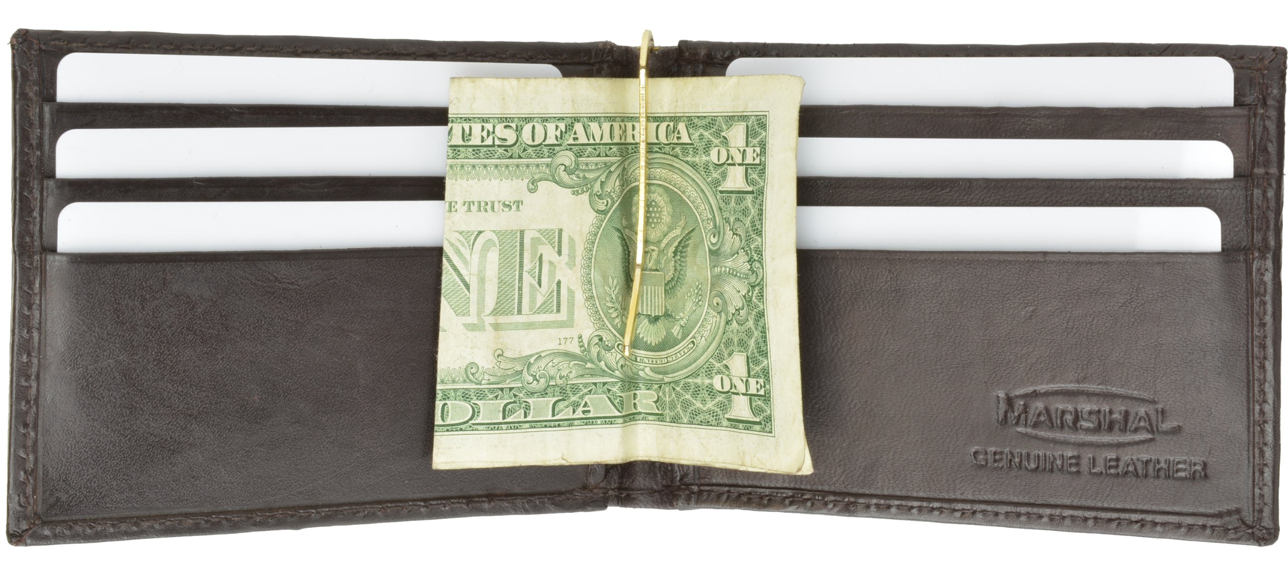 Premium MARSHAL Money Clip Wallet with 6 Credit Card Slots - RFID Blocking Slim Bifold Wallet for Men - Ideal for Business, Travel & Everyday Carry