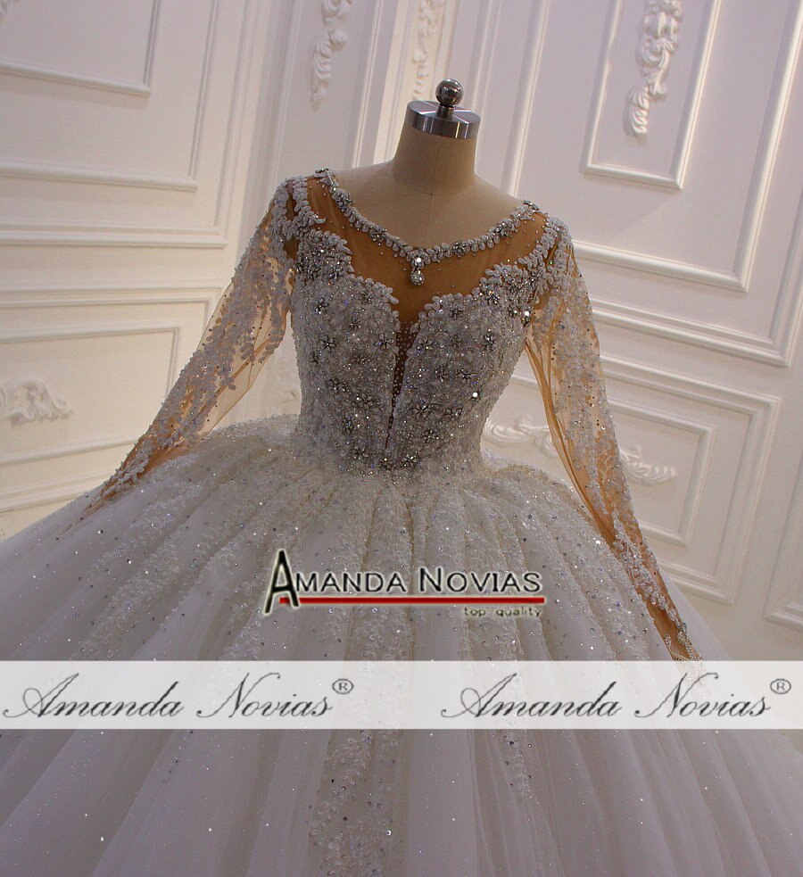 2021 New Design Full Beading Puffy Wedding Gowns - Real Sample Bridal Dress at Best Price | Perfect for Church Weddings, Beach Ceremonies & Formal Receptions