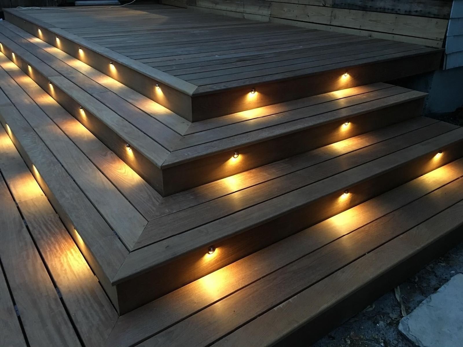 FVTLED 6-Pack Warm White LED Deck Lights Kit - Φ1.38 Inch Outdoor Garden & Yard Lighting, Recessed Pathway Step Lights for Patio, Stairs, Walkway (Black)