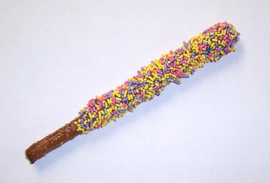 Scott's Cakes Milk Chocolate Covered Pretzel Rods with Easter Sprinkles - 2 Pack | Party Snacks, Easter Treats & Gift Basket Fillers